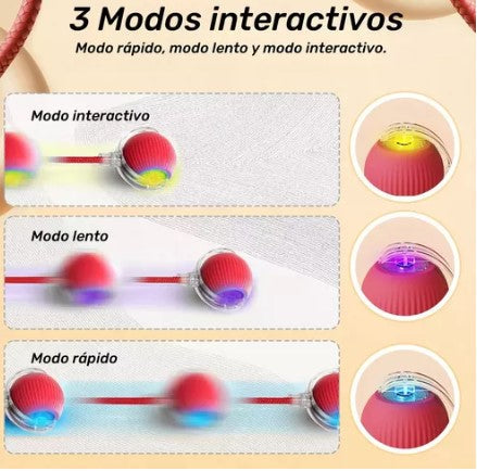 2 x1 Pelota Interactiva con Sensor para Perro y Gato