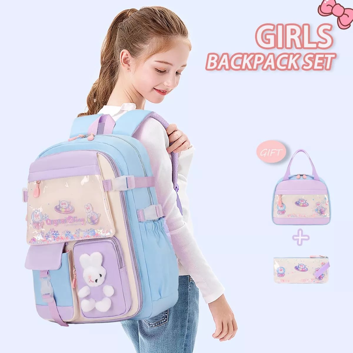 JUEGO DE MOCHILA DE 3 PIEZAS KAWAII