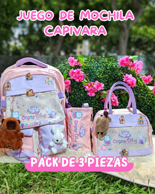 JUEGO DE MOCHILA DE 3 PIEZAS KAWAII