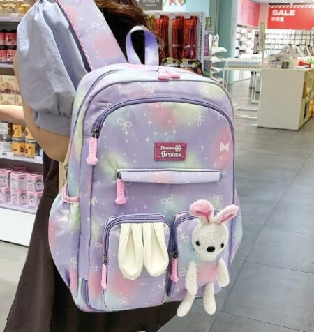 MOCHILA OSO CUTE KAWAI OFICIO CON COMBO DE REGALO TERMO