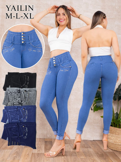 JEANS FAJERO 4 BOTONES COLOMBIANOS