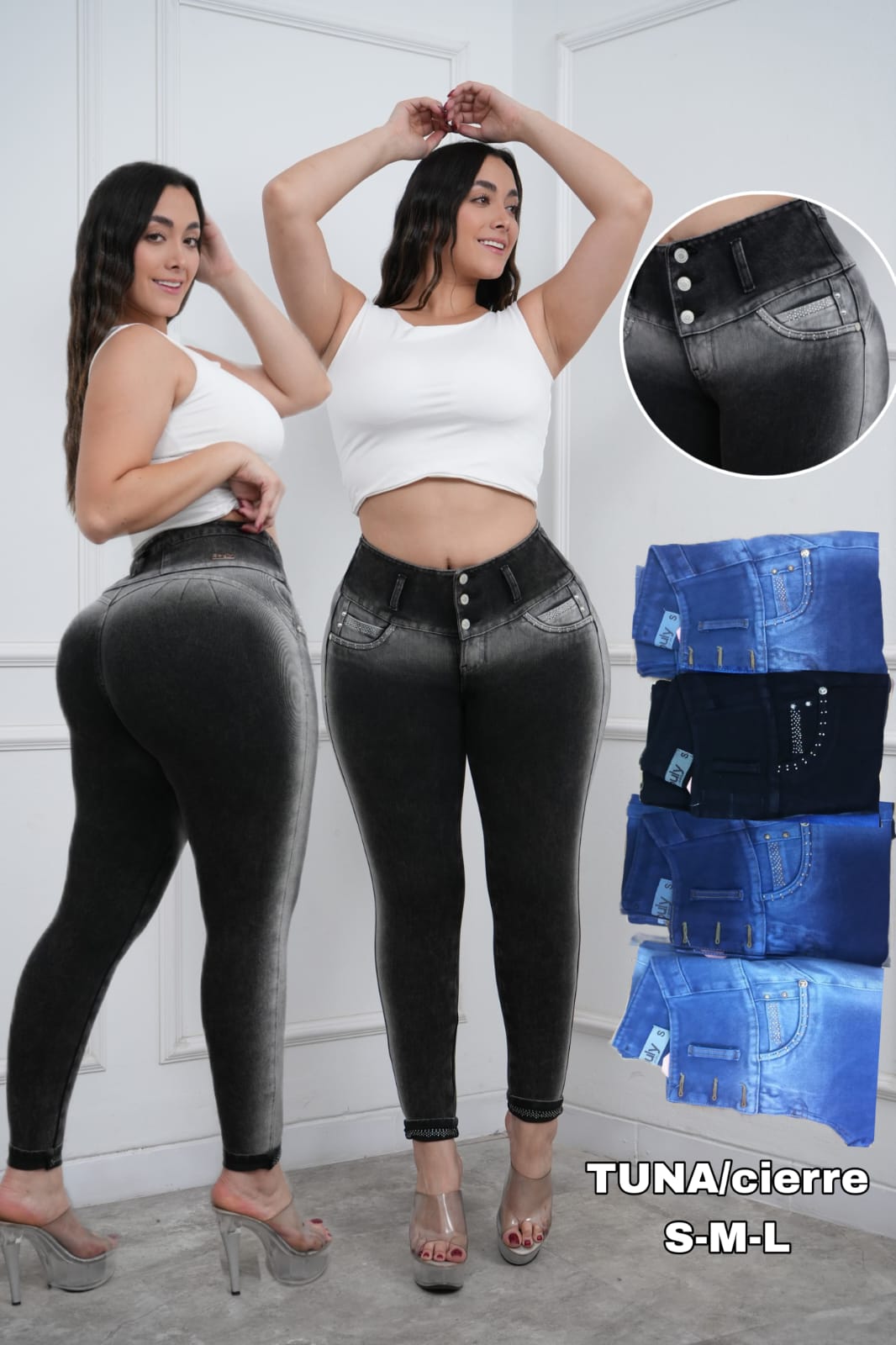 JEANS FAJERO 4 BOTONES COLOMBIANOS