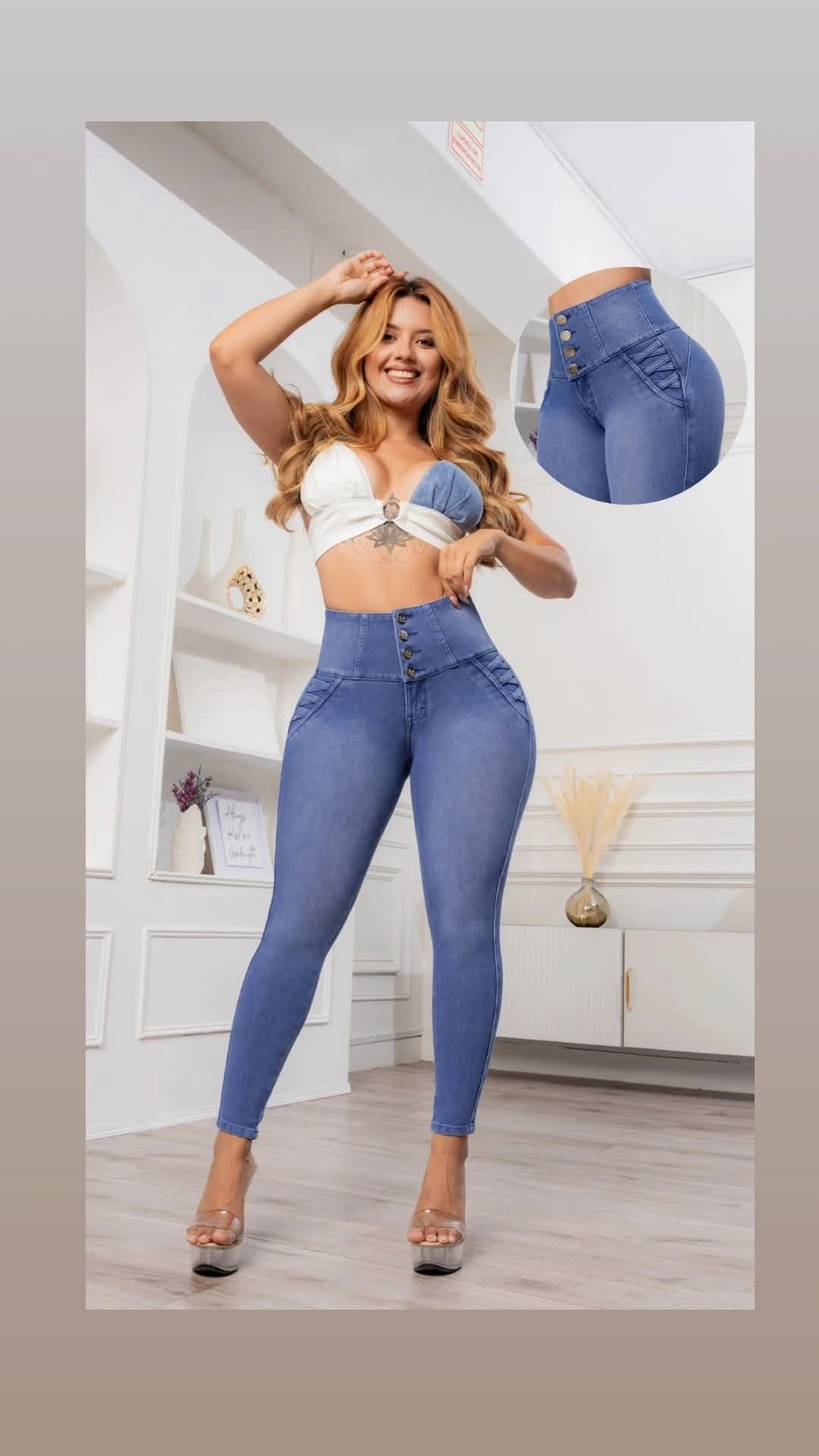 JEANS FAJERO 4 BOTONES COLOMBIANOS