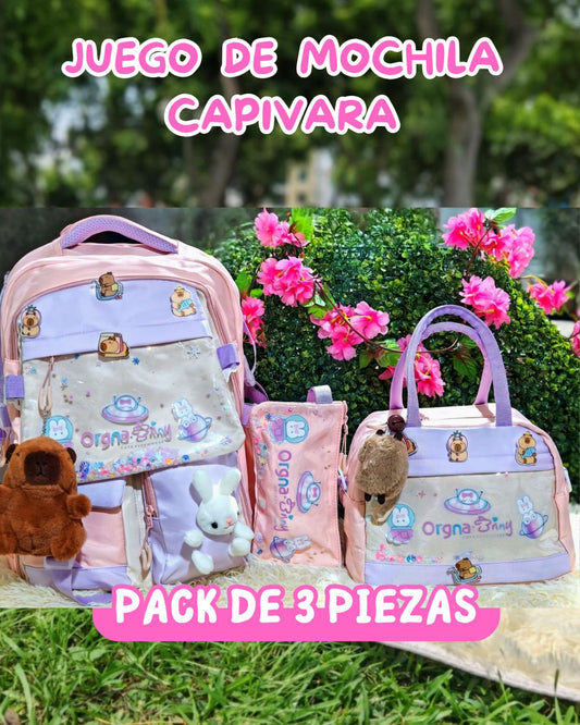 JUEGO DE MOCHILA DE 3 PIEZAS KAWAII